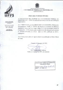 Portaria 833-GR-2012