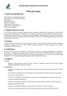 Banco de Dados I