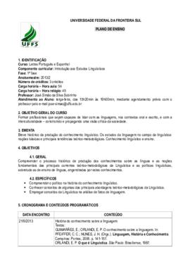 Introdução aos Estudos Linguísticos