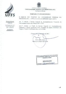 Portaria 635-GR-2012