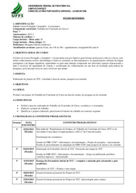 Trabalho de Conclusão de Curso I