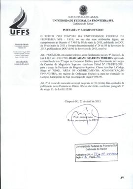 Portaria 341-GR-2013