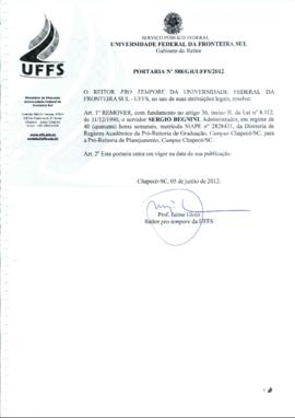 Portaria 588-GR-2012