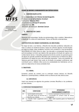 Fundamentos da Crítica Social