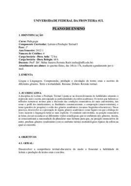 Leitura e Produção Textual I