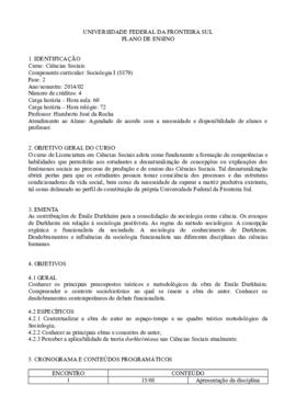 Sociologia I