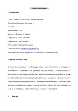 Sociologia II
