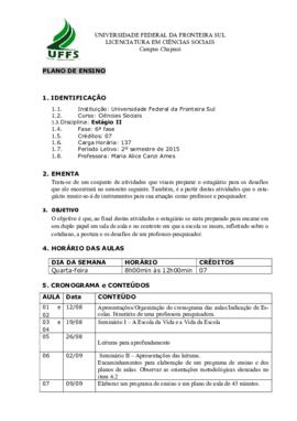 Estágio Curricular Supervisionado II