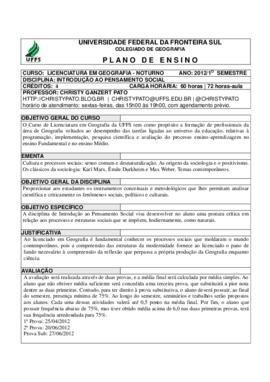 Introdução ao Pensamento Social