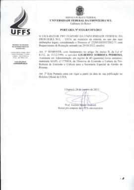 Portaria 032-GR-2013