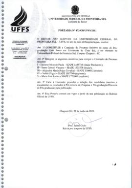 Portaria 473-GR-2011