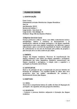História das Línguas Românicas