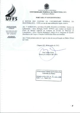Portaria 615-GR-2012