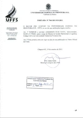 Portaria 706-GR-2011