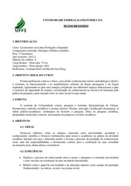 Iniciação à Prática Científica