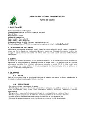 História da Educação Brasileira