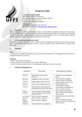 Leitura e Expressão Escrita I