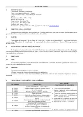 Leitura e Produção Textual II