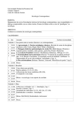 Sociologia Contemporânea