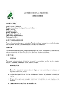Introdução ao Pensamento Social