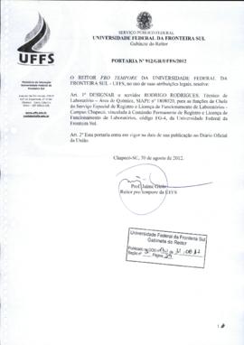 Portaria 912-GR-2012