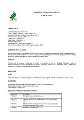 Trabalho de Conclusão de Curso II