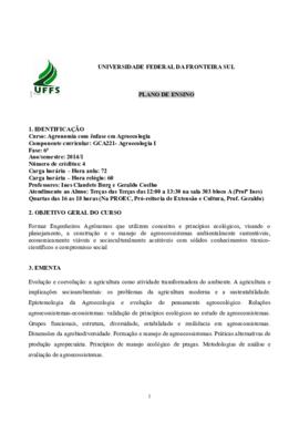 Agroecologia I