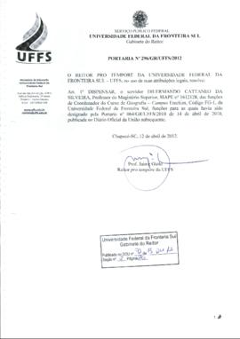 Portaria 296-GR-2012