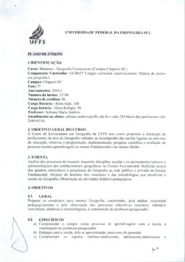 Estágio Curricular Supervisionado I