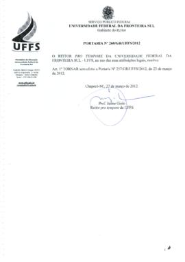 Portaria 260-GR-2012