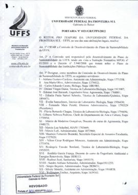 Portaria 1021-GR-2012
