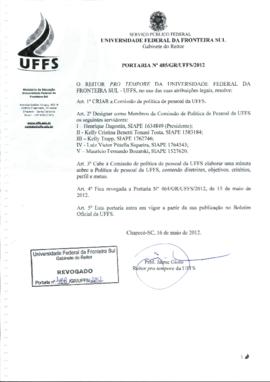Portaria 485-GR-2012
