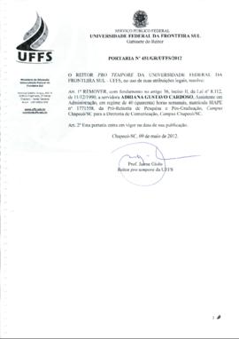 Portaria 451-GR-2012