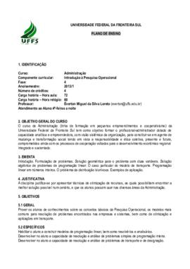 Introdução à Pesquisa Operacional