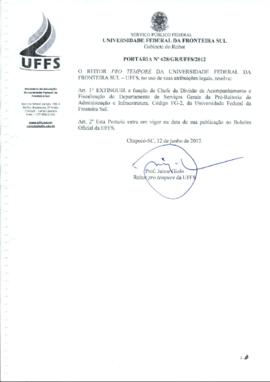 Portaria 628-GR-2012