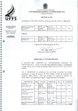 Portaria 727-GR-2011 Retificação