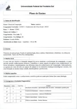 Fundamentos da Crítica Social