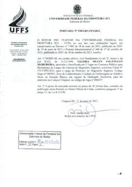 Portaria 538-GR-2012