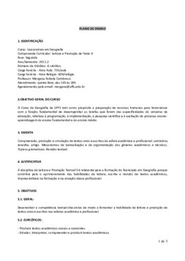 Leitura e Produção Textual II