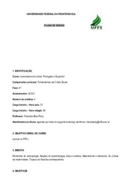 Fundamentos da Crítica Social