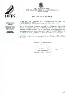 Portaria 476-GR-2012