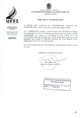 Portaria 231-GR-2012