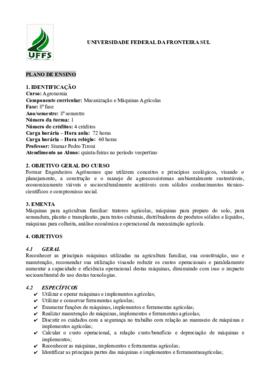 Mecanização e Máquinas Agrícolas