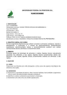 Tópicos Especiais em Agronomia III