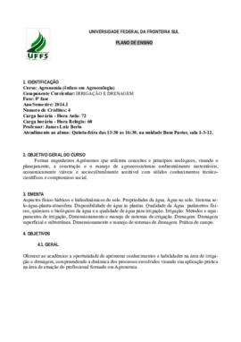 Irrigação e Drenagem
