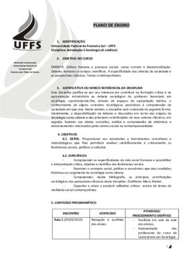 Introdução à Sociologia