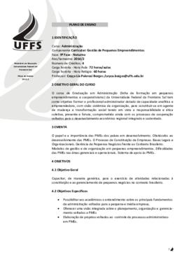 Gestão de Pequenos Empreendimentos