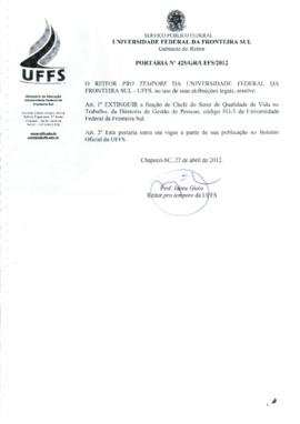 Portaria 425-GR-2012