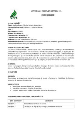 Leitura e Produção Textual I