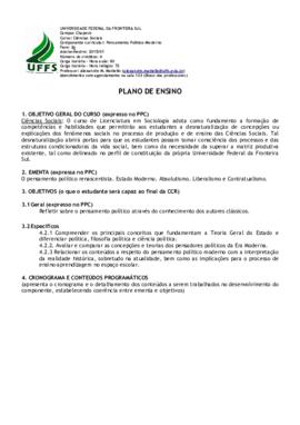 Pensamento Político Moderno
